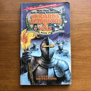 Wizards Warriors & You Book 13 Cavern Of The Phantoms RPG R L Stine Spine Crease